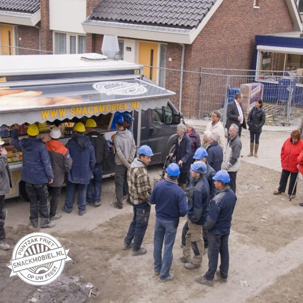 Snackmobiel op de bouwplaats